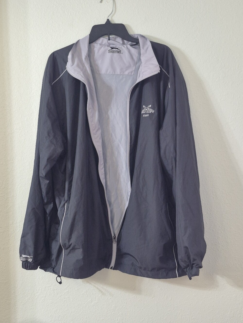 Slazenger Black and Light Gray Windbreaker Jacket